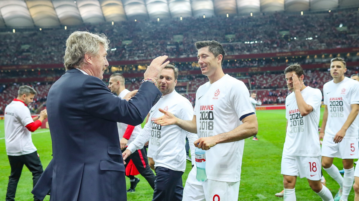 Zbigniew Boniek i Robert Lewandowski