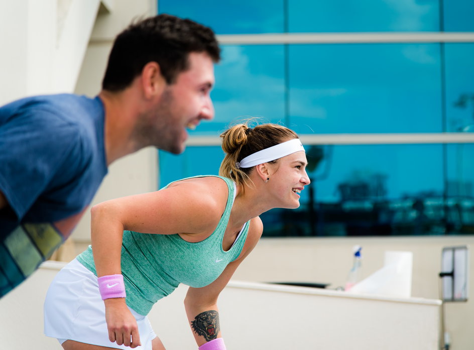 Anton Dubrow i Aryna Sabalenka