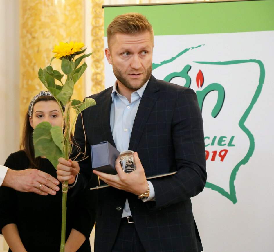 Jakub Błaszczykowski odebrał nagrodę "Przyjaciel szkoły" w 2019 r.