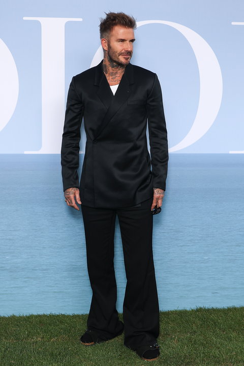 David Beckham na pokazie mody
