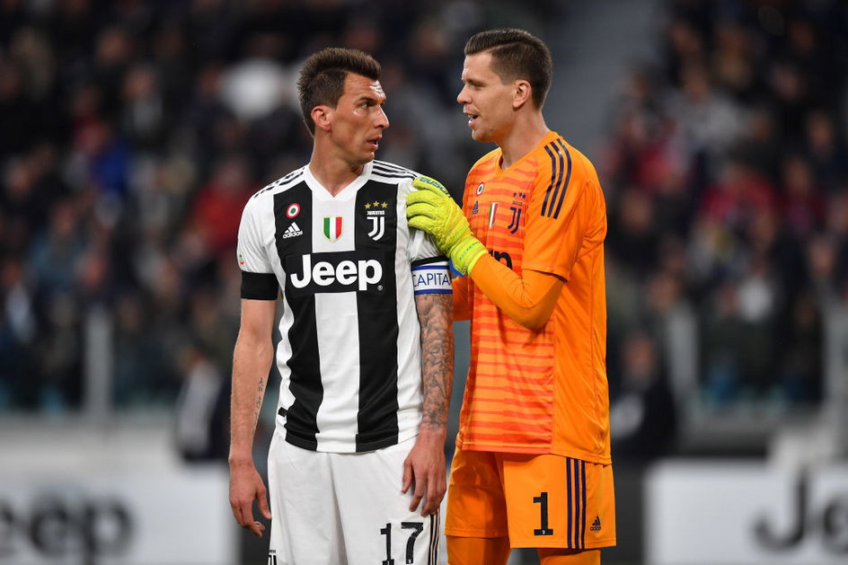 Mario Mandzukic i Wojciech Szczęsny