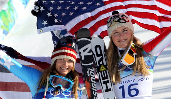 Lindsey Vonn (P), Julia Mancuso (L)