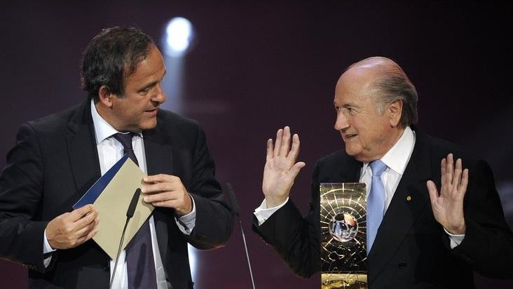 Michel Platini i Sepp Blatter