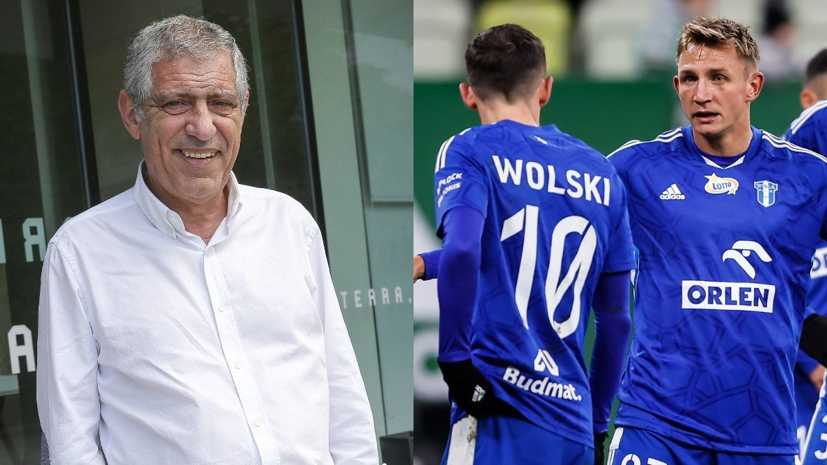 Fernando Santos i piłkarze Wisły Płock