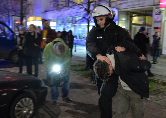 WARSZAWA KIBICE LAZIO POLICJA ZATRZYMANIE