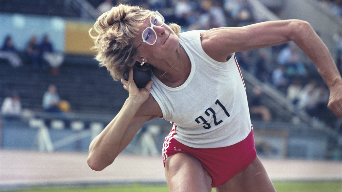 Małgorzata Guzowska (później Brzozowska) podczas Memoriału Janusza Kusocińskiego w 1986 roku