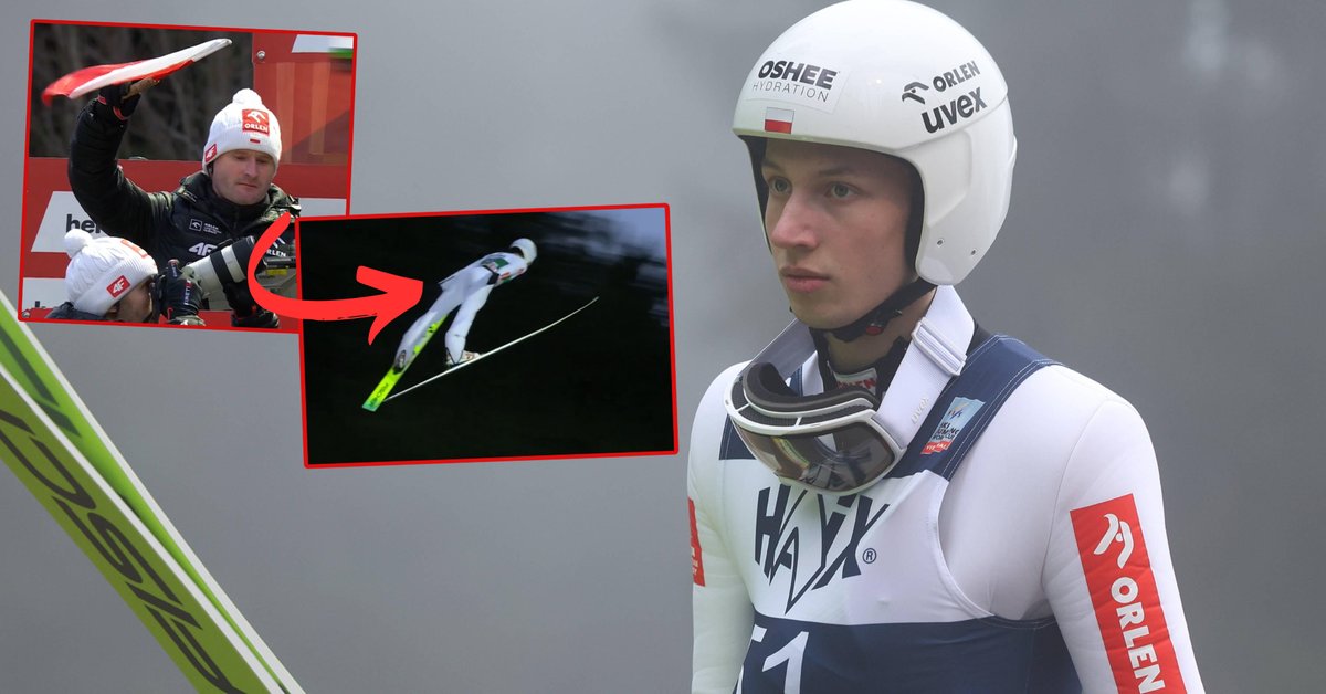 Huge leap by Kacper Tomasiak in Engelberg: bad luck first, then a big jump
