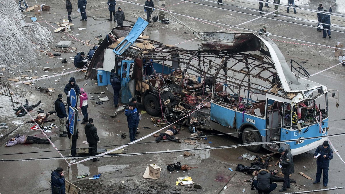 Trolejbus wysadzony przez terrorystów w Wołgogradzie