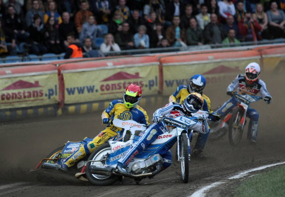 ŻUŻEL EKSTRALIGA POLSKA STAL GORZÓW UNIA LESZNO (Krzysztof Kasprzak Piotr Świderski Nicki Pedersen Mikkel Michelsen )