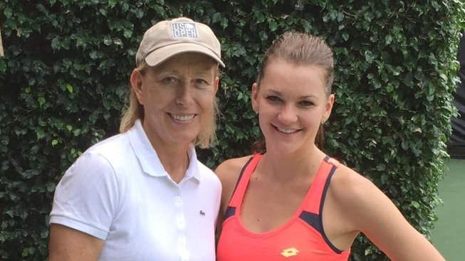 Martina Navratilova i Agnieszka Radwańska 