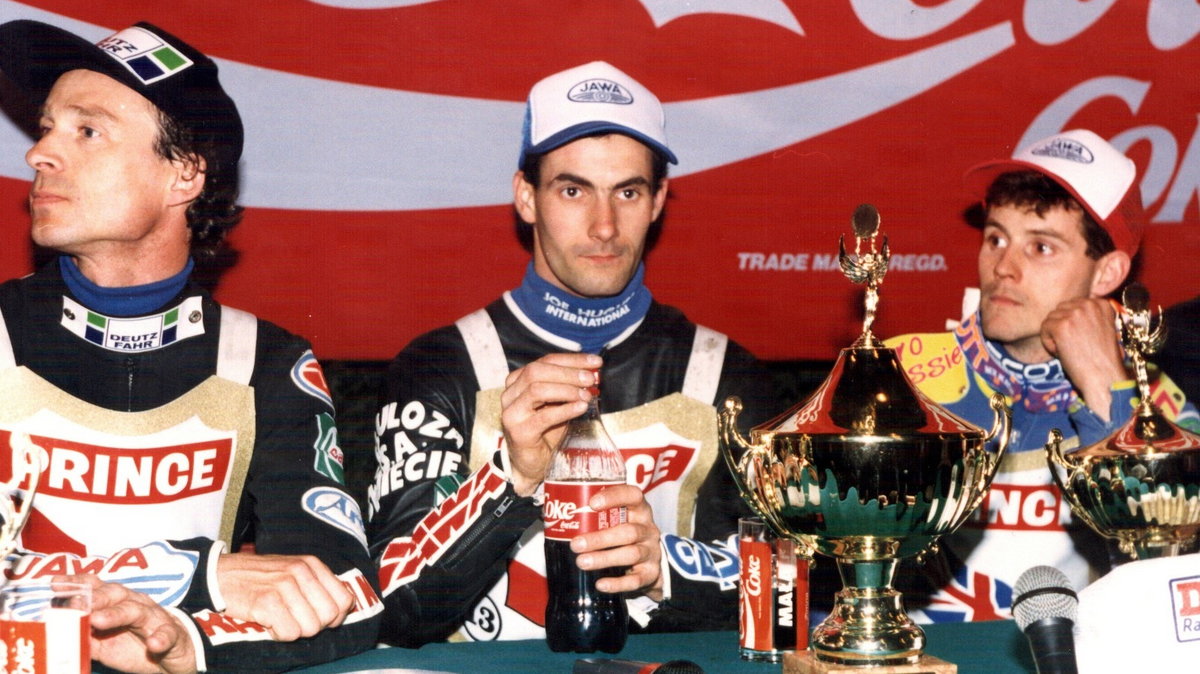 GP Wrocław 1995 - Hans Nielsen, Tomasz Gollob i Chris Louis
