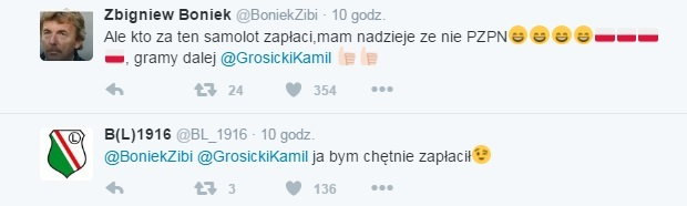 Tweet Zbigniewa Bońka i odpowiedź Bogusława Leśnodorskiego