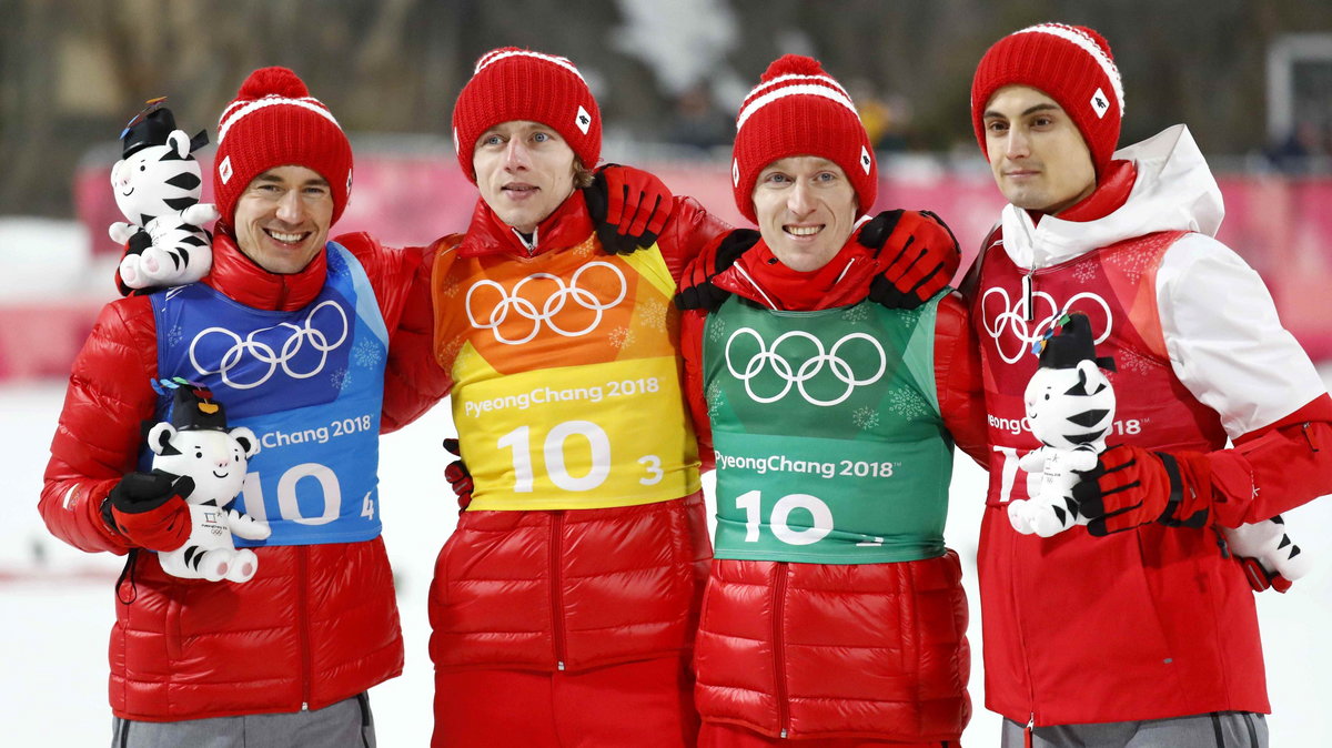 Kamil Stoch, Stefan Hula, Dawid Kubacki i Maciej Kot