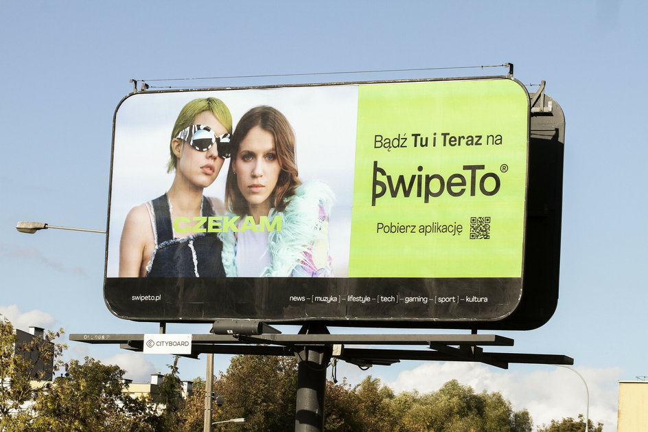 Billboard reklamujący SwipeTo