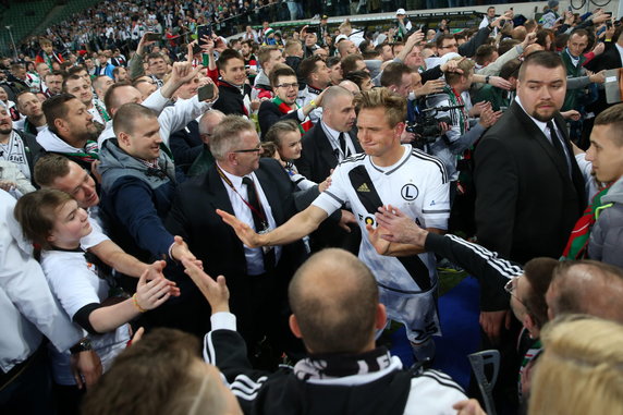 Pilka nozna. Ekstraklasa. Legia Warszawa - Pogon Szczecin. 15.05.2016