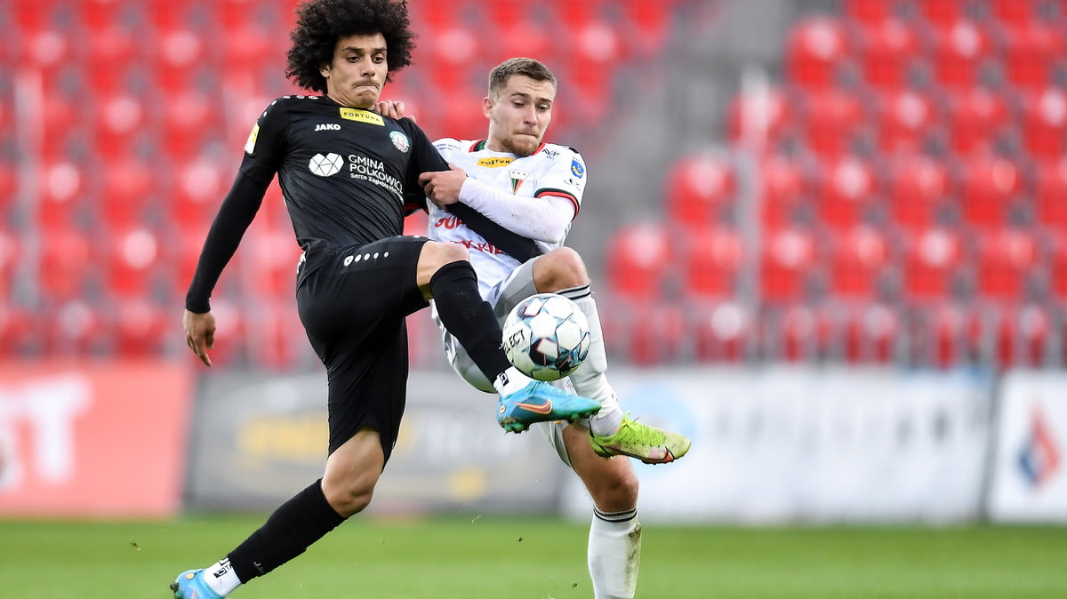 Abdallah Hafez (Górnik Polkowice) i Mateusz Czyżycki (GKS Tychy)