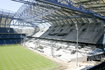 Widok na powstającą trybunę rozbudowywanego Stadionu Miejskiego w Poznaniu