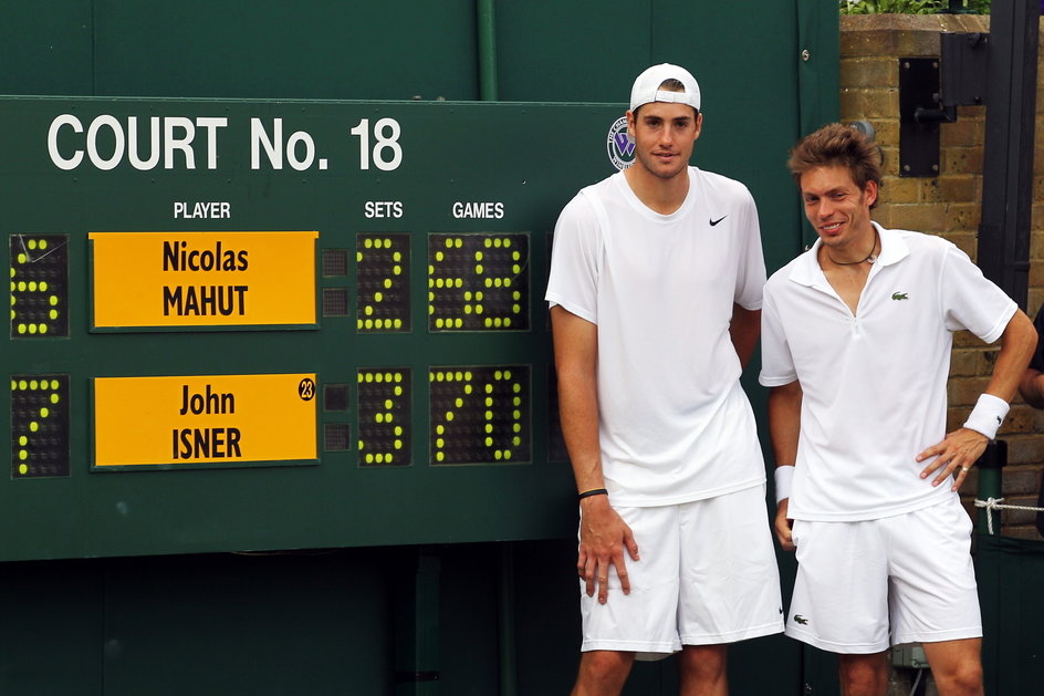 John Isner, Nicolas Mahut i końcowa tablica z wynikiem