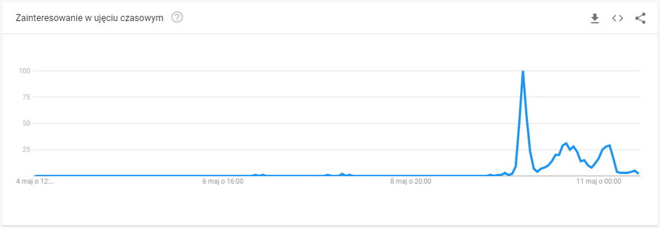 Google Trends - hasło "puki style"