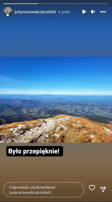 Justyna Kowalczyk-Tekieli pokazała zdjęcie z gór