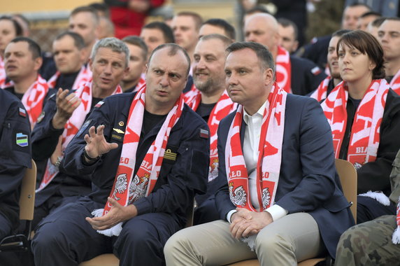 18624226 - GDYNIA PIŁKARSKIE MŚ2018 PREZYDENT DUDA KIBICUJE POLAKOM (Prezydent Andrzej Duda Paweł Werner )