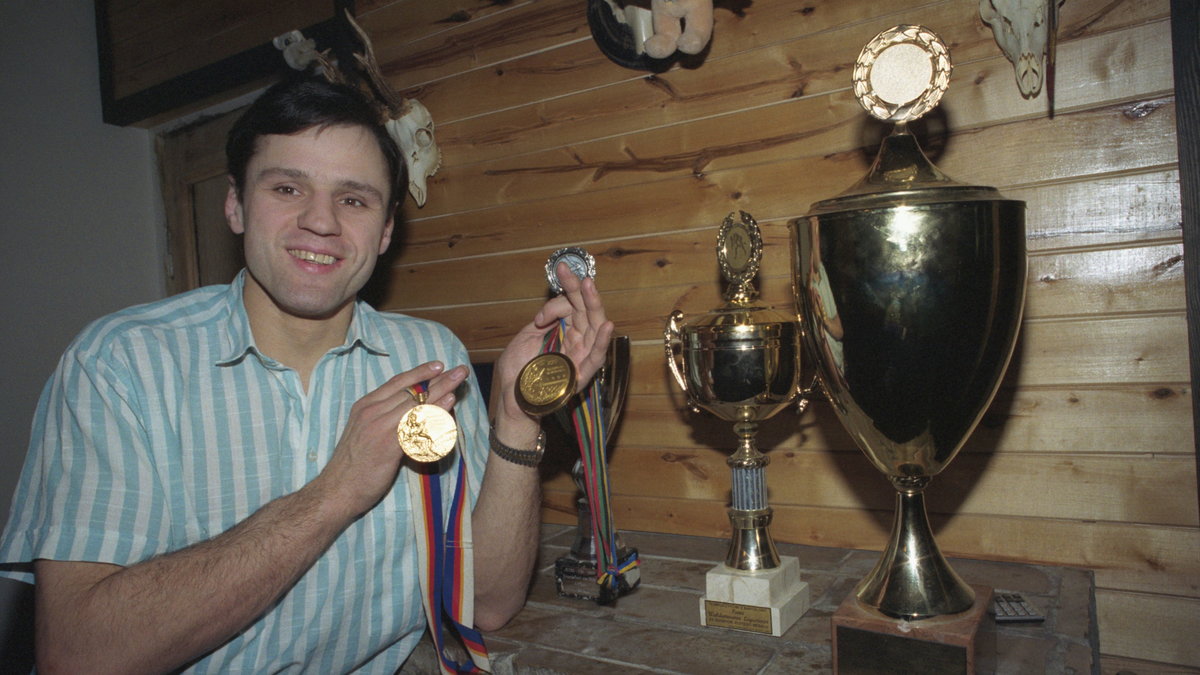 Waldemar Legień z dwoma złotymi medalami olimpijskimi