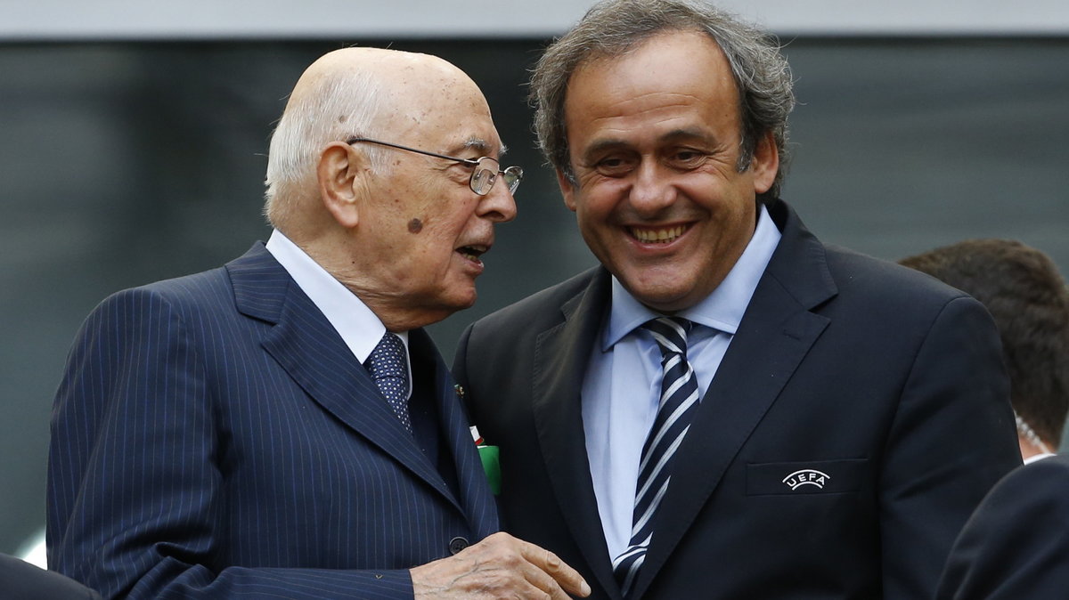 Michel Platini (P) i Giorgio Napolitano (L)