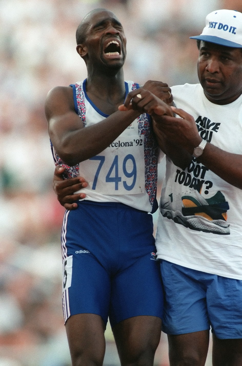 Derek Redmond miał pecha do igrzysk olimpijskich. Sukcesy odnosił tylko na mistrzostwach Europy (złoto w sztafecie 4x400 m) i świata (złoto i srebro w sztafecie 4x400 m)
