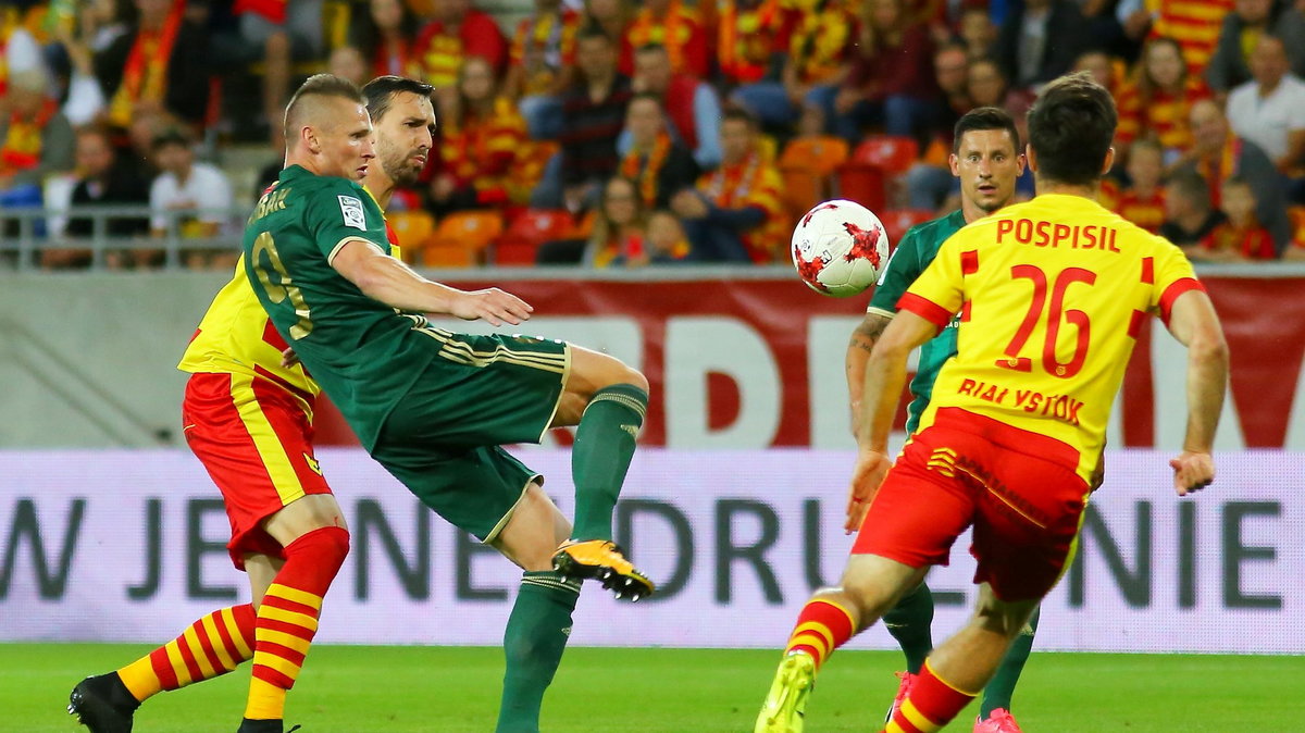 Pilka nozna. Ekstraklasa. Jagiellonia Bialystok - Slask Wroclaw. 19.08.2017