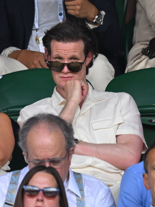 Aktor Matt Smith na finale Wimbledonu