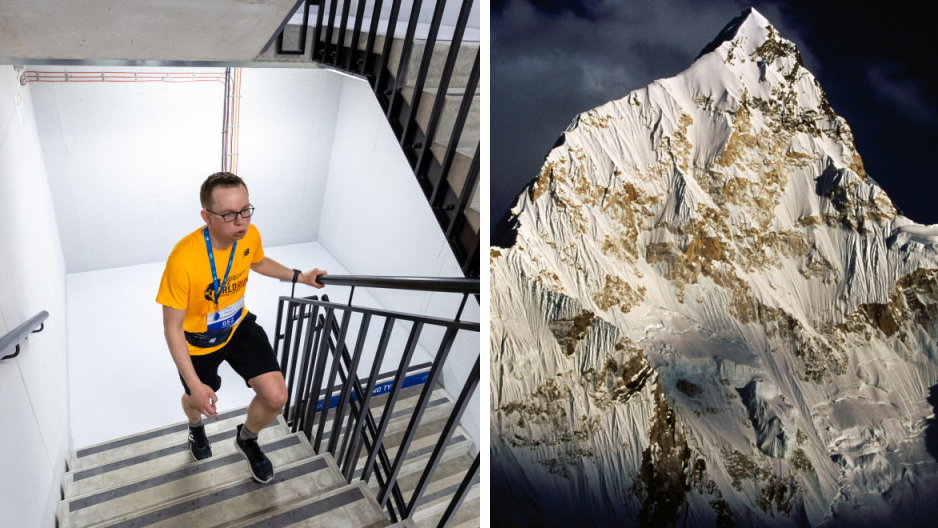 Jakub Radomski w drodze na warszawski Everest