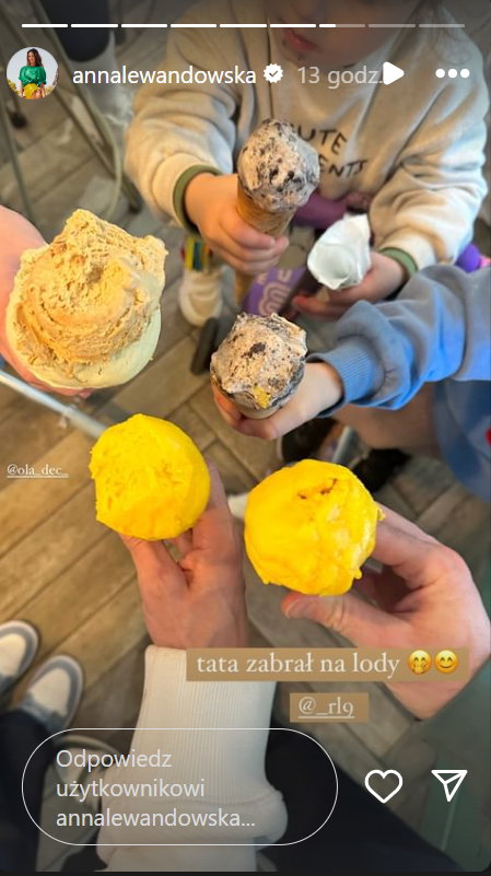 Lewandowscy wybrali się na lody