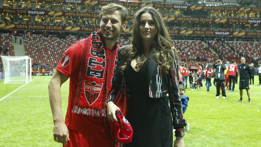 Celia Jaunat i Grzegorz Krychowiak