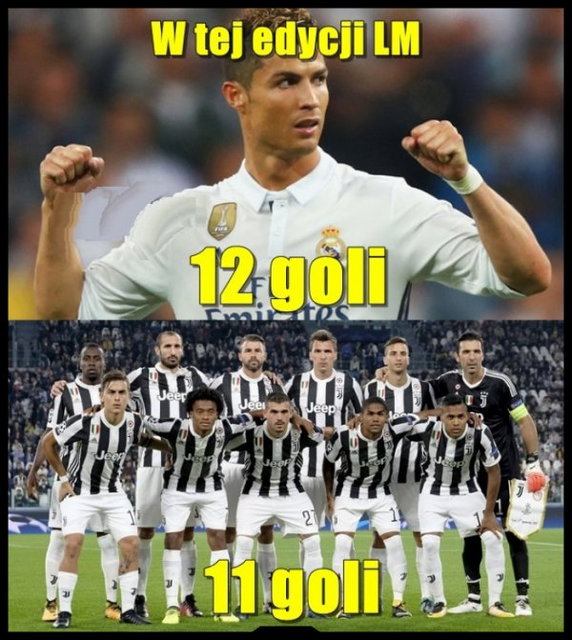 Liga Mistrzów: Real Madryt pokonał Juventus Turyn - memy fot. Internet