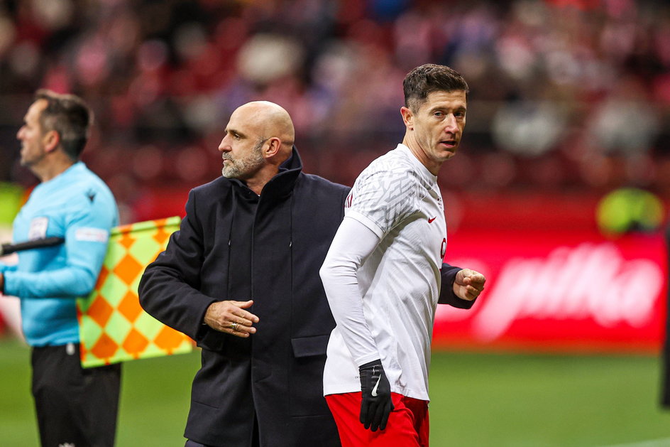 Michał Probierz i Robert Lewandowski