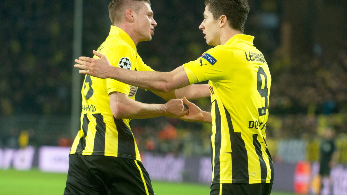 Łukasz Piszczek (L) i Robert Lewandowski (P)