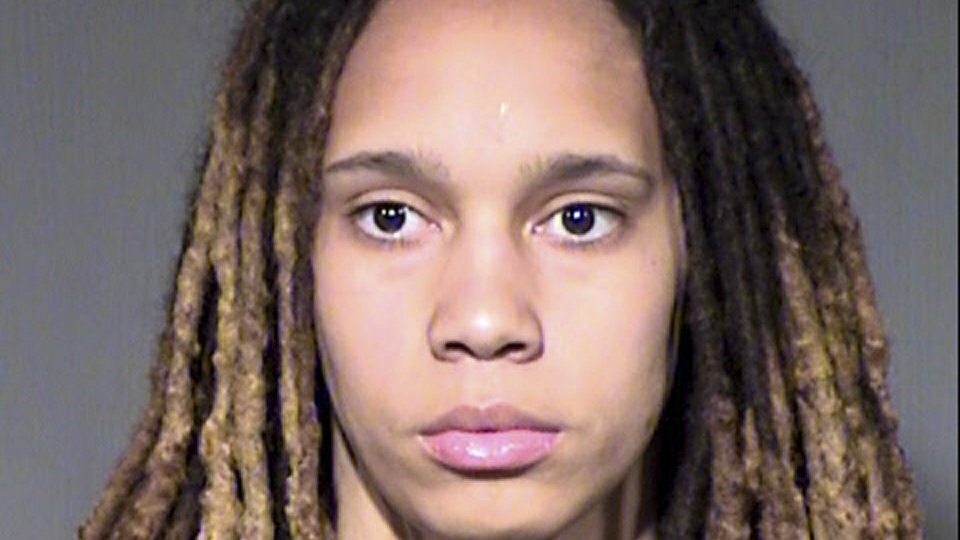 WNBA player Brittney Griner of the Phoenix Mercury is shown in this police booking photo in Phoenix