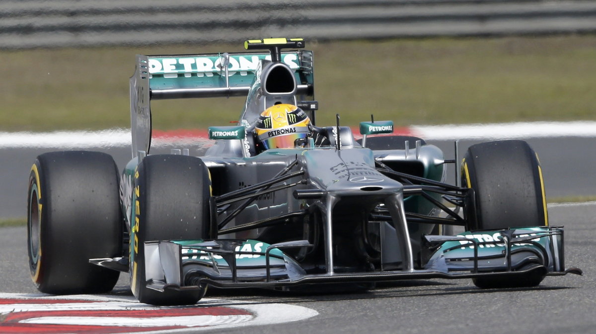 Lewis Hamilton w bolidzie Mercedesa