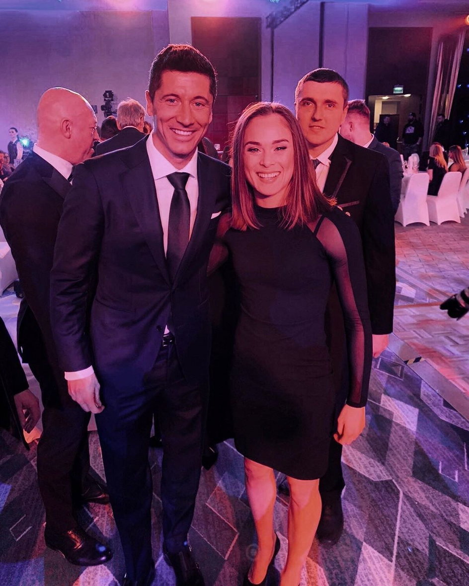 Robert Lewandowski i Ewa Pajor