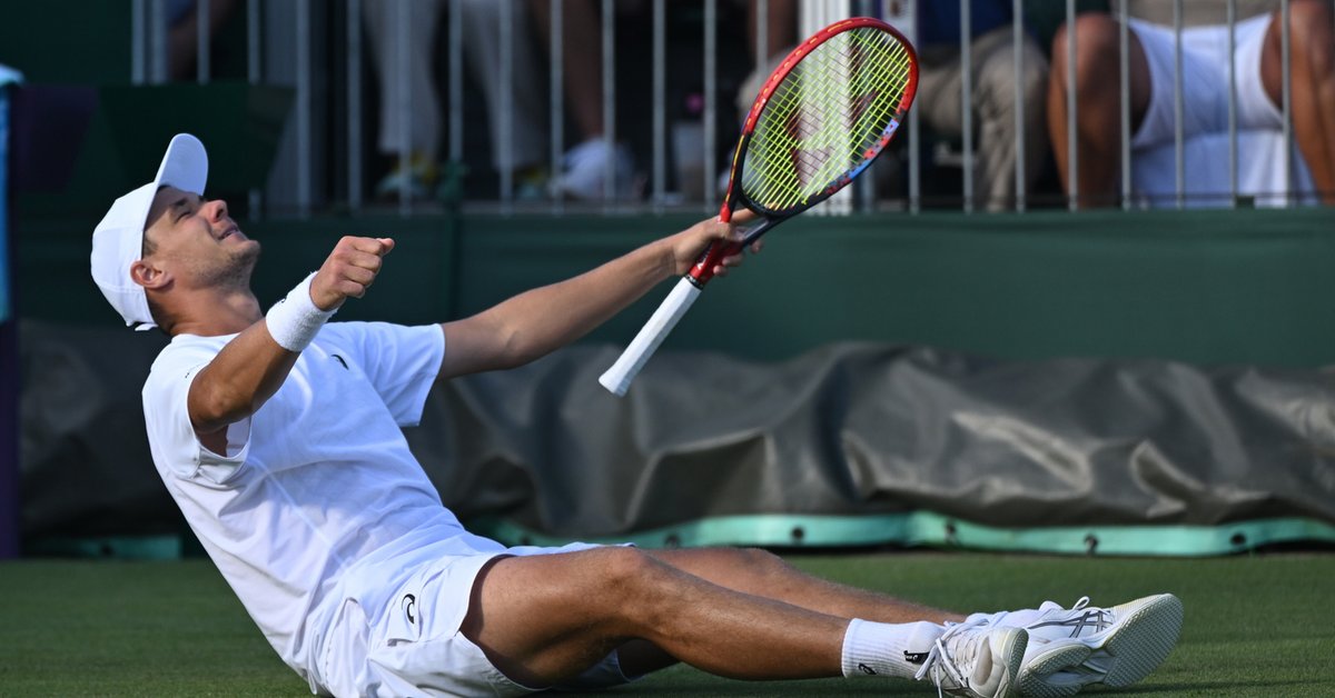 Szaleństwo na Wimbledonie! A Polak w samym centrum. Zachwycił wszystkich