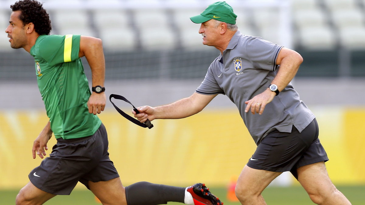 Fred (z lewej) i Luiz Felipe Scolari (z prawej)