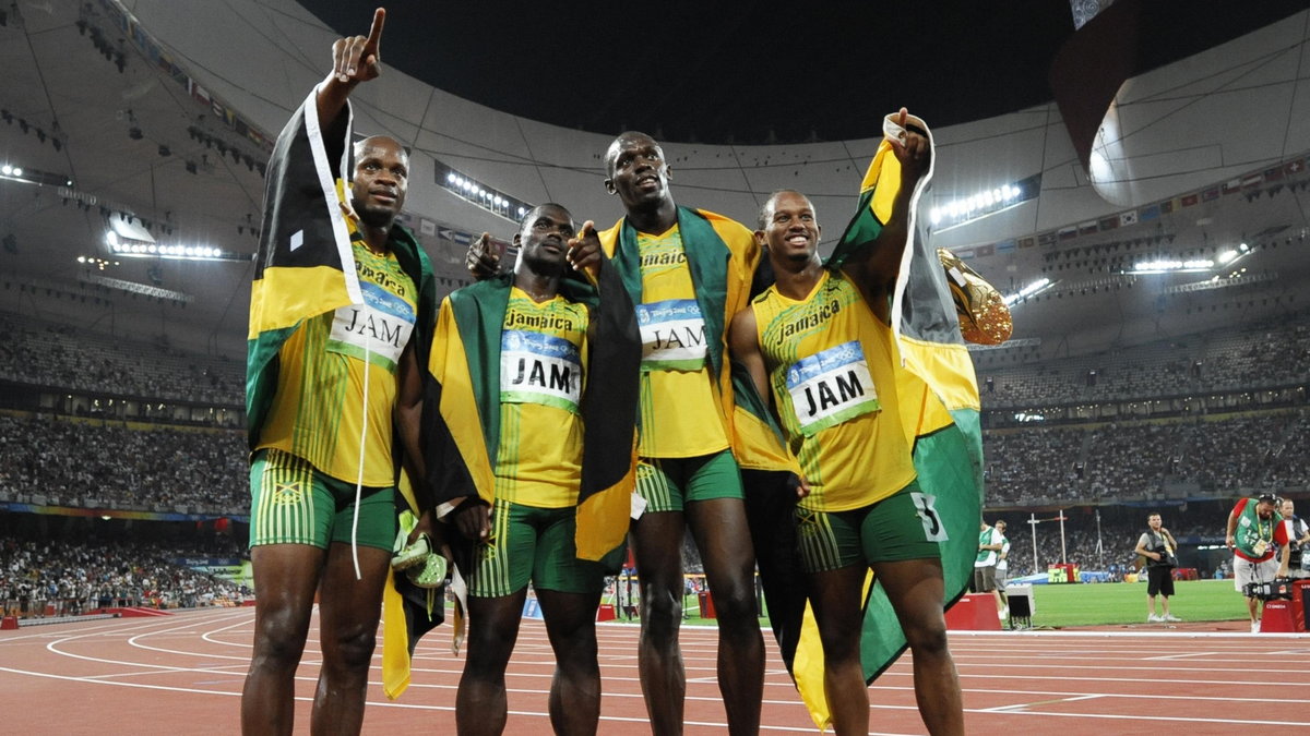 Asafa Powell, Michael Frater, Nesta Carter Usain Bolt