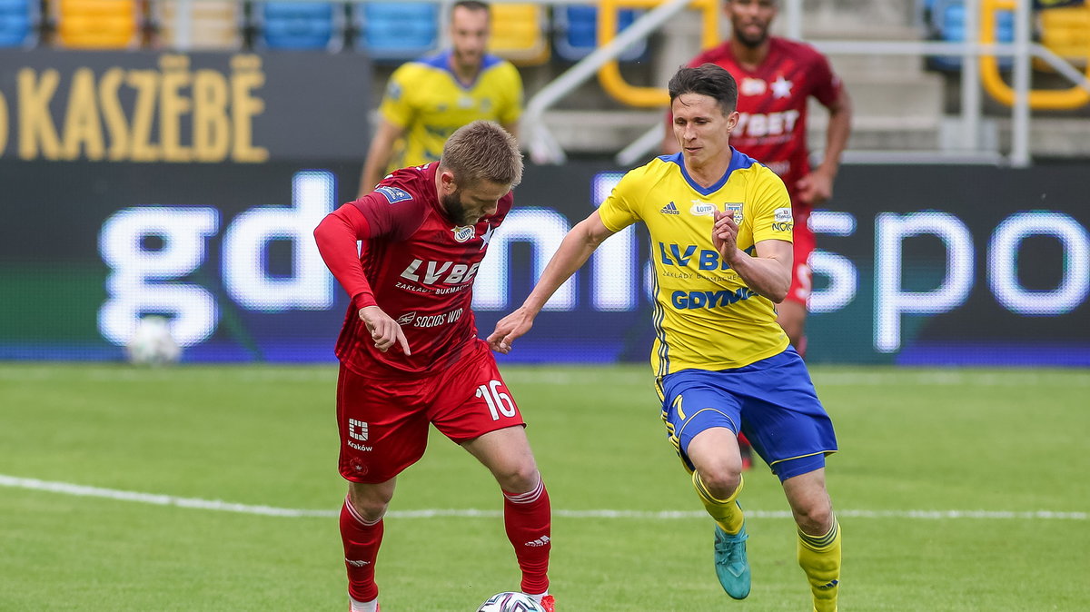 Jakub Błaszczykowski (Wisła Kraków) i Maciej Jankowski (Arka Gdynia)