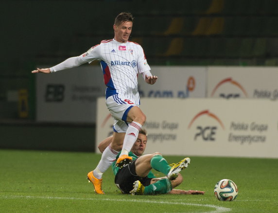 PIŁKA NOŻNA EKSTRAKLASA PGE BEŁCHATÓW GÓRNIK ZABRZE  ( Łukasz Wroński Roman Gergel )