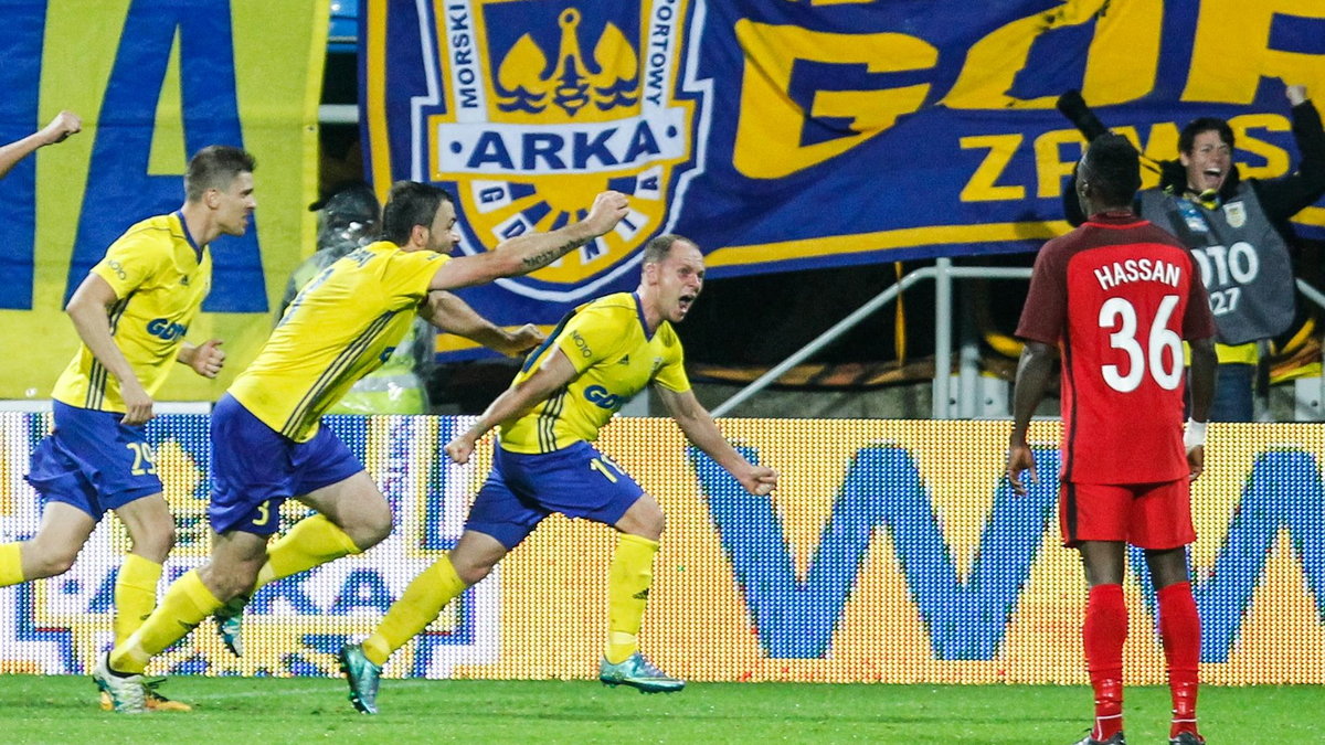 Pilka nozna. Liga Europy. Arka Gdynia - FC Midtjylland. 27.07.2017