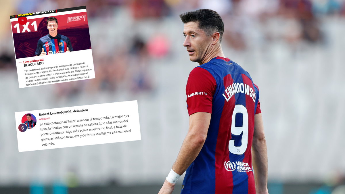 Robert Lewandowski został surowo oceniony przez hiszpańskie media