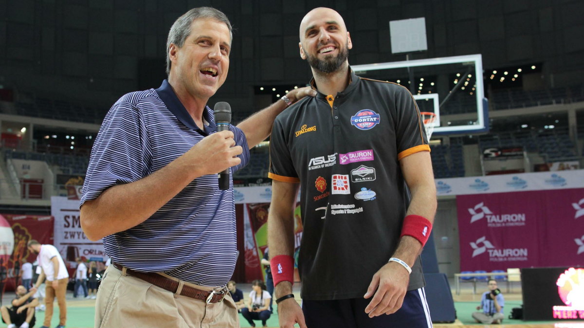 Trener Randy Wittman i Marcin Gortat