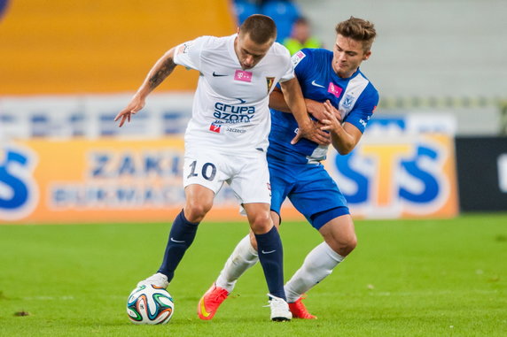 PIŁKA EKSTRAKLASA LECH POZNAŃ POGOŃ SZCZECIN (Patryk Małecki Karol Linetty )