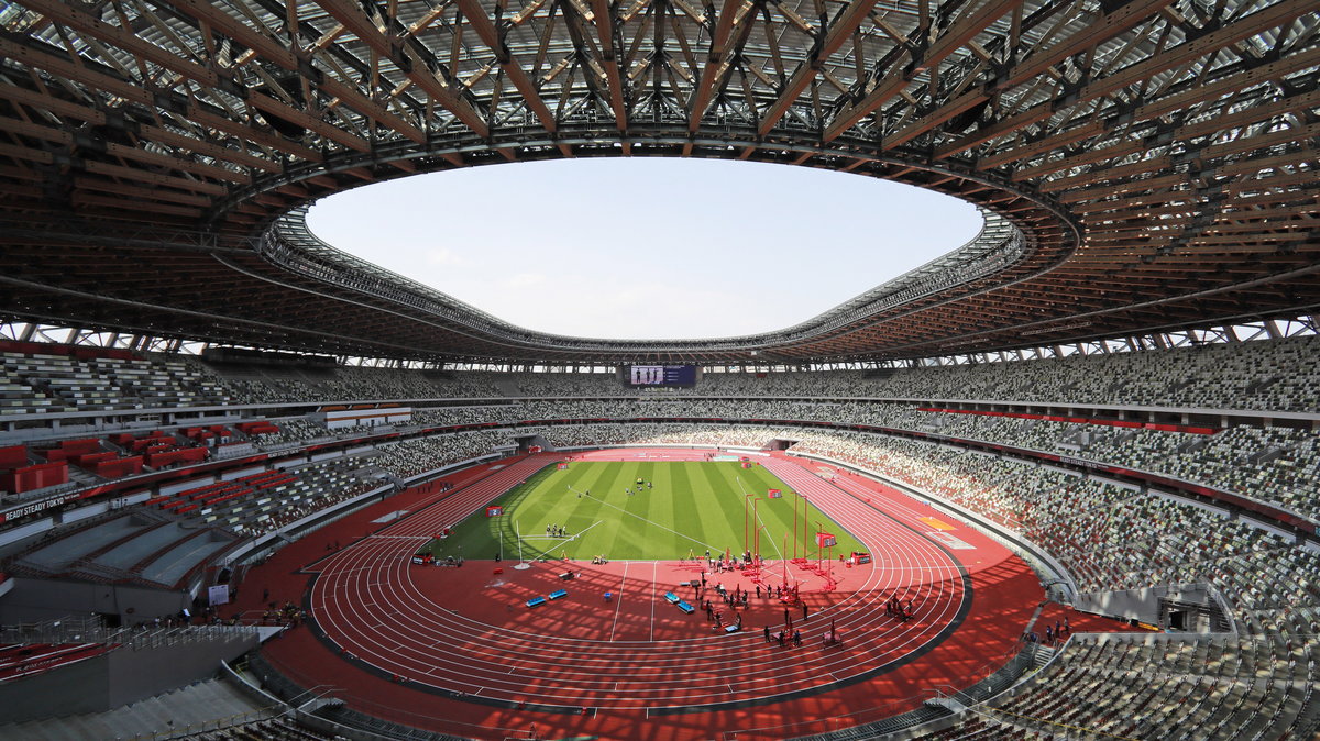Wnętrze nowego Japońskiego Stadionu Narodowego