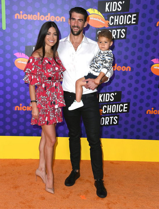 Michael Phelps z żoną i synkiem